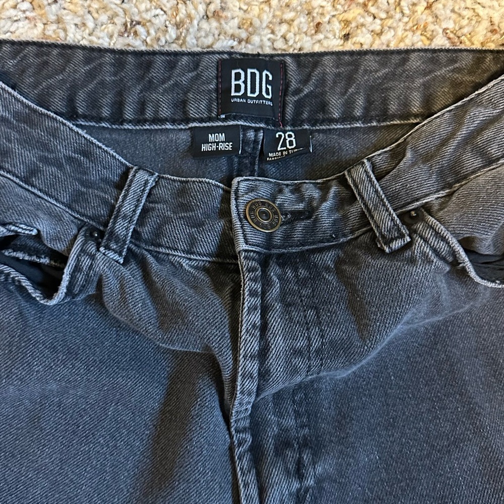 BDG Urban Outfitters Mom Rise Black Grey Jeans